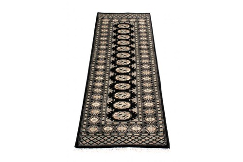 100% Wool Black Fine Pakistan Bokhara Rug Design Handknotted in Pakistan with a 10mm pile Image 4