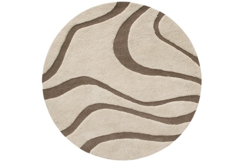 100% Wool Cream Laura Jade Indian Rug Design Handtufted in India with a 30mm pile Image 5
