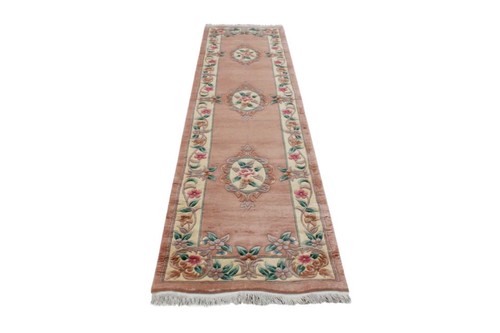 100% Wool Beige Premier Superwashed Chinese Rug D.111 Handknotted in China with a 25mm pile Image 8