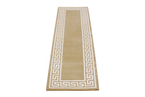 100% Wool Beige Mahal Indian Rug Design Handmade in India with a 18mm pile Image 5