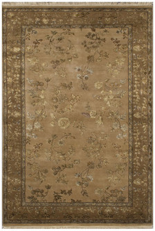 20% Silk / 80% Wool Gold IJS Indian Jaipur Silk Mix Handknotted in India with a 18mm pile Image 2