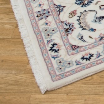 100% Wool Cream Persian Golbaft Rug PGO048044 3.30 x .75 Handknotted in Iran with a 17mm pile Image 2