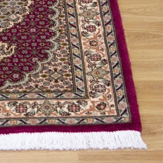 100% Wool Red Persian Mahi Tabriz Rug PMT006101 .86 x .60 Handknotted in Iran with a 12mm pile Image 2