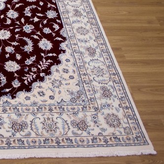 100% Wool Red Persian Nain Rug PNA021052 2.40 x 1.70 Handknotted in Iran with a 12mm pile Image 2