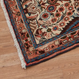100% Wool Multi Persian Sarouk Rug SAR049CHE 385x80 Handknotted in Iran with a pile Image 2