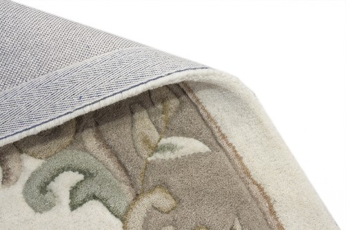 100% Wool Cream Emperor Indian Rug Design HPR004 newspaper offer Handmade in India with a 15mm pile Image 3