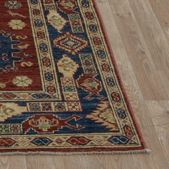 100% Wool Red Afghan Kaynak Rug AKA018F52 1.84 x 1.19 Handknotted in Afghanistan with a 5mm pile Image 2