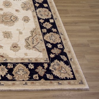 100% Wool Cream Afghan Veg Dye Rug AVE022029 2.64 x 1.80 Handknotted in Afghanistan with a 6mm pile Image 2