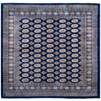 100% Wool Blue Fine Pakistan Bokhara Rug Design Handknotted in Pakistan with a 10mm pile Image 6