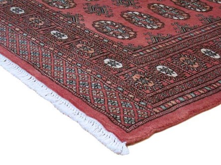 100% Wool Rose Fine Pakistan Bokhara Rug Design Handknotted in Pakistan with a 10mm pile Image 3
