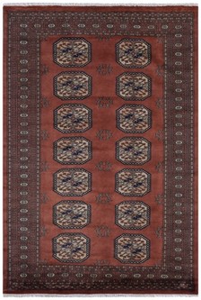 100% Wool Rust Fine Pakistan Bokhara Rug Design Handknotted in Pakistan with a 10mm pile Image 2