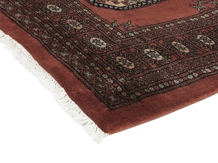 100% Wool Rust Fine Pakistan Bokhara Rug Design Handknotted in Pakistan with a 10mm pile Image 3