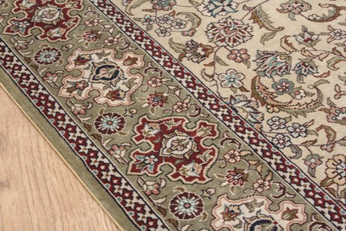 100% Silk Beige 300 Line Zhenping Rug CFS048000 366x79 Handknotted in China with a 3mm pile Image 2