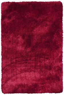100% Polyester Red Shaggy Rug Design Handmade in China with a 45mm pile Image 3