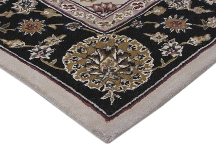 95% Wool / 5% Silk Cream Royal Yelmi Rug Design Handtufted in China with a 12mm pile Image 2