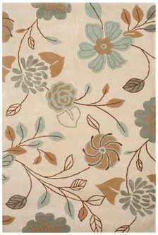 60% Wool / 40% Viscose Multi Ella Claire Indian Rug Design Handmade in India with a 18mm pile Image 2