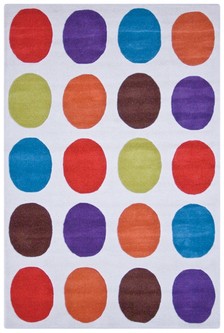 100% Wool Multi Ella Claire Vibrance Indian Rug Handmade in India with a 18mm pile Image 2