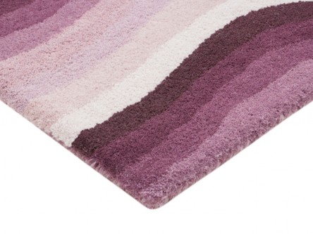 100% Wool Purple Ella Claire Vibrance Indian Rug Handmade in India with a 18mm pile Image 3