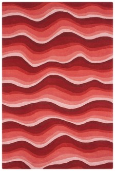 100% Wool Red Ella Claire Vibrance Indian Rug Handmade in India with a 18mm pile Image 2