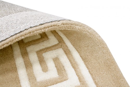 100% Wool Beige Mahal Indian Rug Design Handmade in India with a 18mm pile Image 4