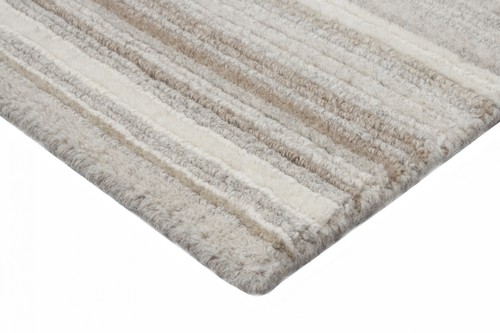 100% Wool Ella Claire Stripes Handknotted in India with a 15mm pile Image 4