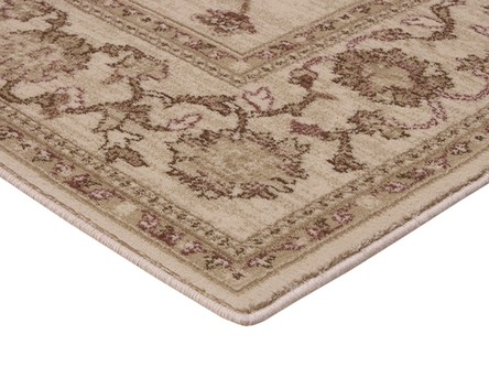 100% Wool Cream Kashimar Woven Rug Design Machine Woven in Egypt with a 12mm pile Image 3