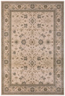 100% Wool Cream Kashimar Woven Rug Design Machine Woven in Egypt with a 12mm pile Image 2