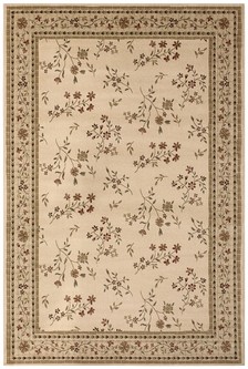 100% Wool Cream Kashimar Woven Rug Design Machine Woven in Egypt with a 12mm pile Image 2