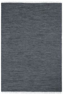 Wool woven onto Cotton Blue Indian Dhurrie Rug Handmade in India with a 5mm pile Image 2