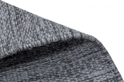 Wool woven onto Cotton Blue Indian Dhurrie Rug Handmade in India with a 5mm pile Image 4