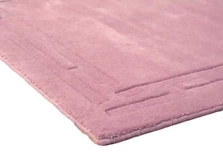 100% Wool Rose Lippa Plain Carved Indian Rug Design Handtufted in India with a 13mm pile Image 3