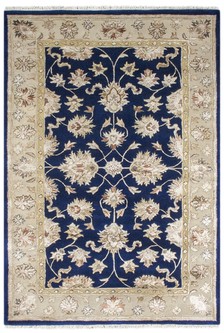 Indian Jaipur Palace Rug handmade from a mix of 80% wool and 20% viscose. 18mm pile HJS088