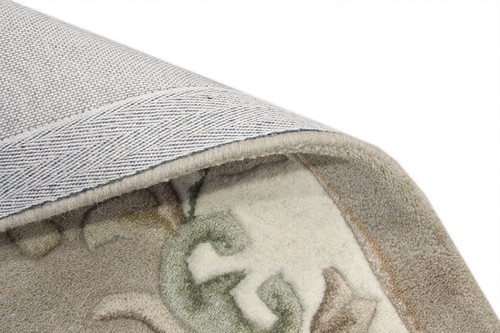 100% Wool Beige Emperor Indian Rug Design HPR005 newspaper offer Handmade in India with a 15mm pile Image 3