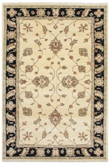 100% Wool Cream Indian Ziegler Rug Design Handmade in India with a 18mm pile Image 2