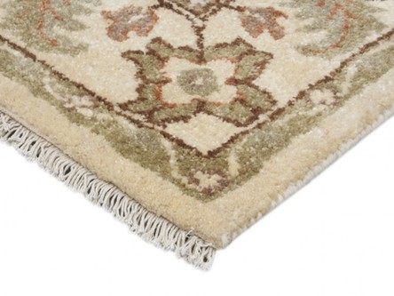 100% Wool Cream Indian Ziegler Rug Design Handmade in India with a 18mm pile Image 3