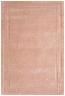100% Wool Peach Lippa Plain Carved Indian Rug Design Handtufted in India with a 13mm pile Image 2