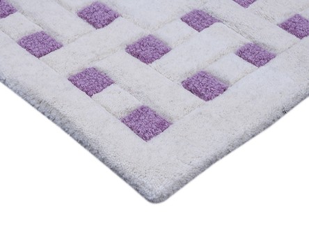 100% Wool Cream Indian Mahal Basket Weave Design Handmade in India with a 18mm pile Image 3