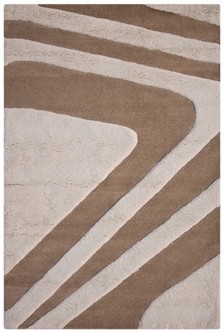 100% Wool Cream Laura Jade Indian Rug Design Handtufted in India with a 30mm pile Image 2