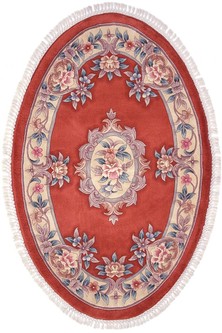 100% Wool Rust Premier Superwashed Chinese Rug D.113 Handknotted in China with a 25mm pile Image 7