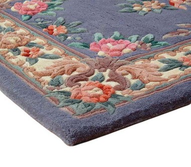 100% Wool Grey Premier Superwashed Chinese Rug Design Handknotted in China with a 25mm pile Image 3