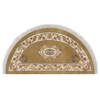 100% Wool Gold Super Rajbik Indian Rug Design Handknotted in India with a 20mm pile Image 8