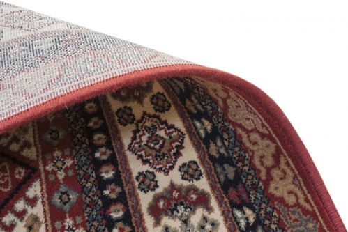 100% Wool Red Mohatta Woven Rug Machine Woven in Moldova with a 10mm pile Image 4