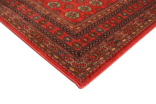 100% Wool Red Mohatta Woven Rug Machine Made in Moldova with a 10mm pile Image 3
