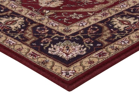 100% Wool Red Mohatta Woven Rug Machine Made in Moldova with a 10mm pile Image 3