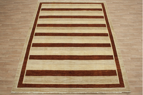 100% Wool Afghan Modern Rug AGM028CHE 360x274 Handknotted in Afghanistan with a 5mm pile