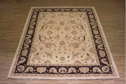 100% Wool Cream Afghan Veg Dye Rug AVE028054 3.38 x 2.78 Handknotted in Afghanistan with a 6mm pile