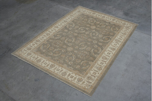 100% Wool Green Afghan Veg Dye Rug AVE030091 420x299 Handknotted in Afghanistan with a 5mm pile