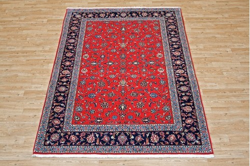 100% Wool Red Persian Keshan Rug PKE021052 2.33 x 1.71 Handknotted in Iran with a 13mm pile