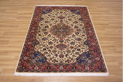 100% Wool Multi Persian Sarouk Rug PSA016000 1.61 x 1.08 Handknotted in Iran with a 14mm pile