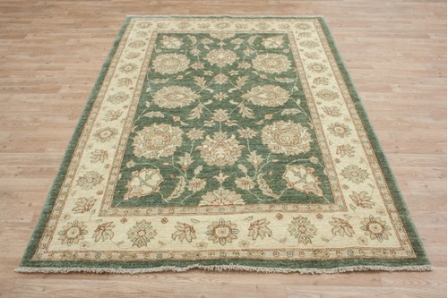 100% Wool Cream coloured Afghan Veg Dye Rug AVE019091 208x156 Handknotted in Afghanistan with a 6mm pile